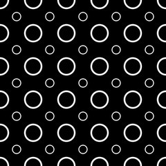 Polka dot geometric seamless pattern. Fashion graphic background design. Modern stylish abstract monochrome texture. Template for prints, textiles, wrapping, wallpaper, website etc VECTOR illustration