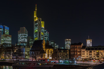Fototapeta na wymiar view of Frankfurt am Main at night, Germany