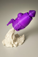 3D Printed Model Of A Rocket Launch