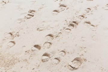 Footprints on beach