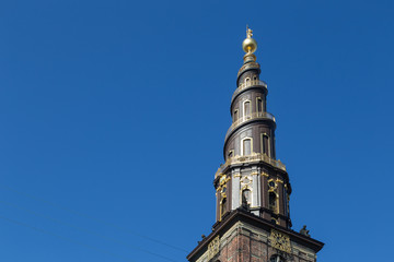 Fototapeta na wymiar Vor Frelsers Kirke, Church of Our Saviour in Copenhagen, Denmark