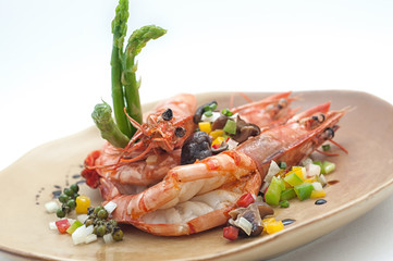 Dishes of Thailand and China international cuisine isolated on white