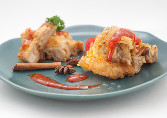 Dishes of Thailand and China international cuisine isolated on white