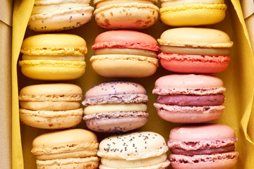 French delicious dessert macaroons