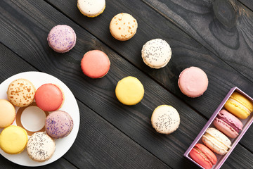 French delicious dessert macaroons