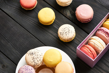 French delicious dessert macaroons