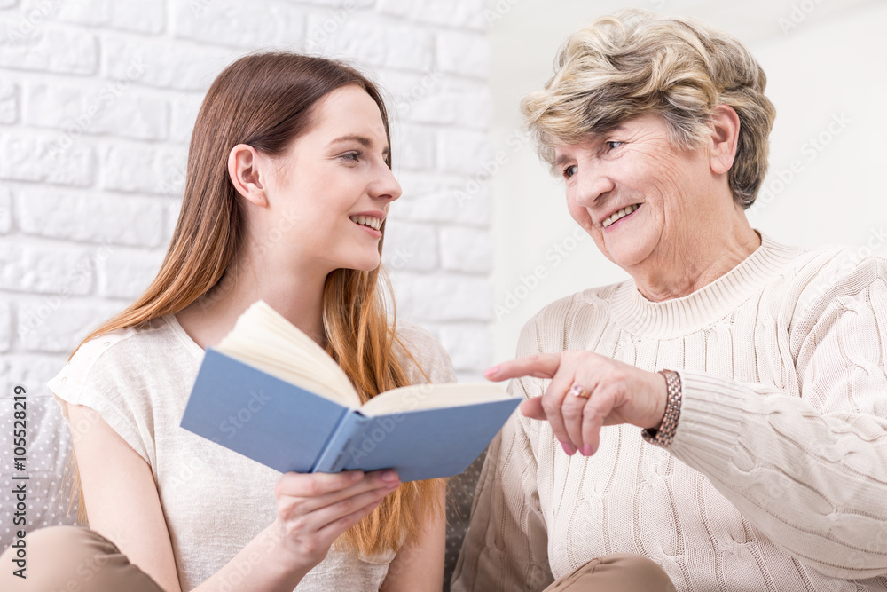 Canvas Prints Storytime with grandma