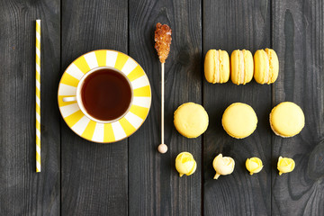 French delicious dessert macaroons