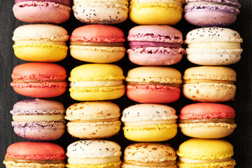 French delicious dessert macaroons