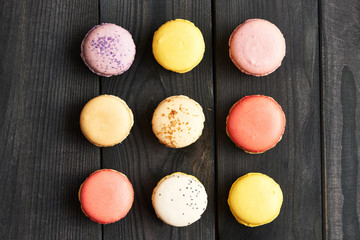 French delicious dessert macaroons