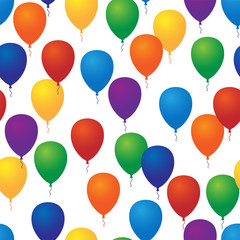 Seamless vector pattern. Background with colorful balloons