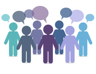 Communication illustration. Isolated on white background