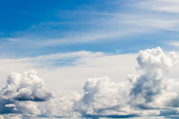 colorful dramatic sky with cloud at sunset