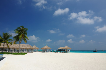 Beautiful beach with jetty