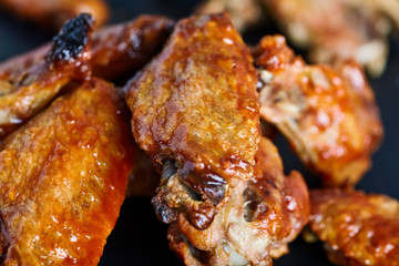 Close-up of spicy chicken buffalo wings