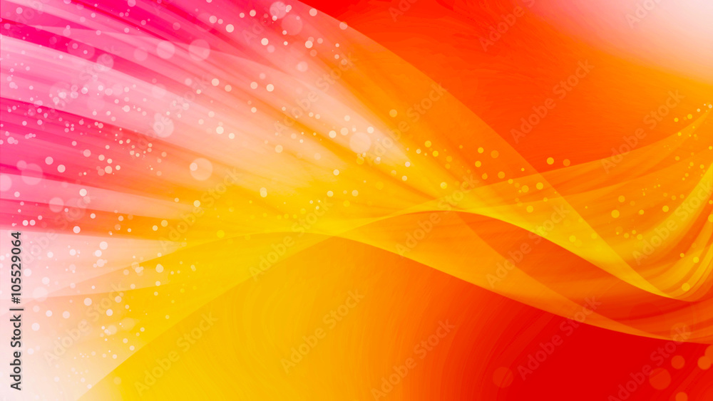 Poster abstract background art design smooth wave bokeh and pink red light