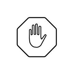 security set stop line icon