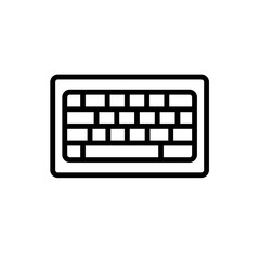 security set keyboard line icon