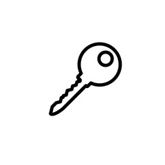 security set key line icon