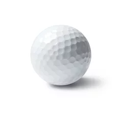 Crédence de cuisine en verre imprimé Sports de balle balle de golf, isolé sur blanc