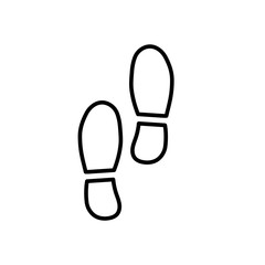 security set footprint line icon