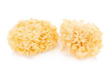 Chinese food tremella fuciformis white fungus isolated