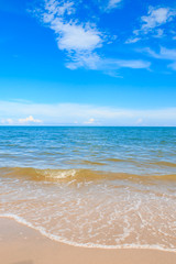 Fototapeta na wymiar Sea water sky and sand background