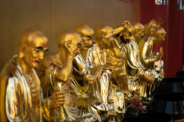 Many Chinese God statue
