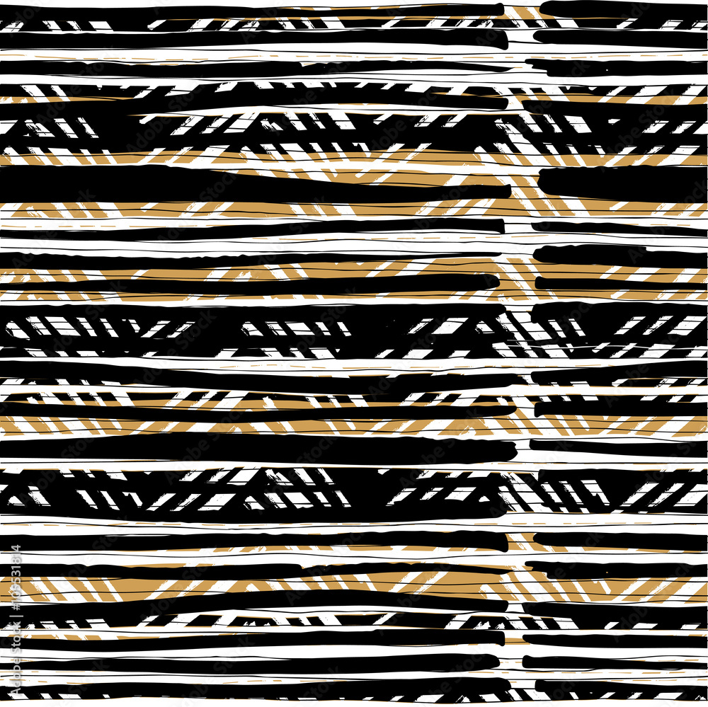 Poster abstract hand drawn native pattern. seamless hand-drawn lines ve