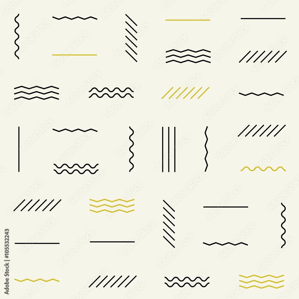 Aufkleber geometric lines seamless pattern.