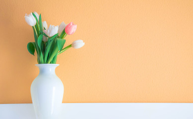 Tulpen Design Hintergrund Orange