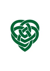 Celtic knot vector symbol isolated on white