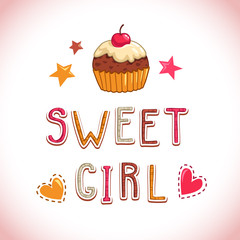 Sweet girl illustration
