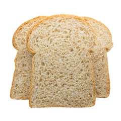 Slice of the toast bread isolated on white background
