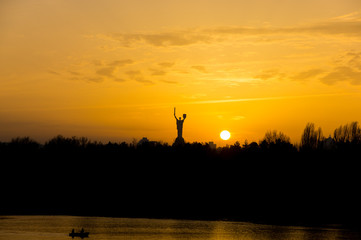 Sunset on the Dnieper River