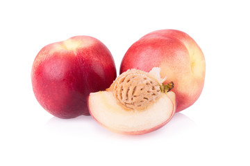 Nectarine fruit isolated on white background