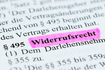 §495 Widerrufsrecht