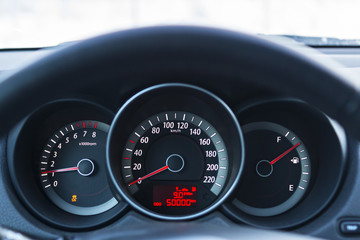 Dashboard of car
