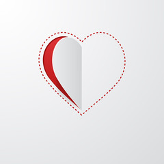 background with a heart cut in paper