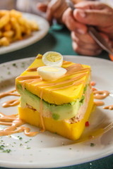 avocado omelette - hand