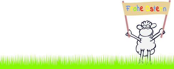 Schaf wünscht frohe Ostern