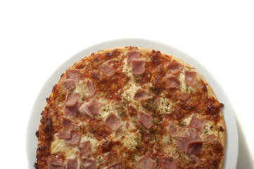 pizza on white background