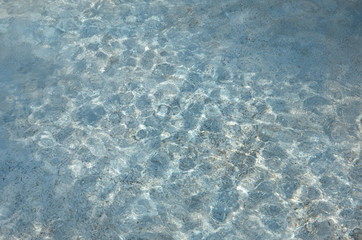 Rippled water over sand