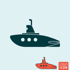 Submarine icon isolated.
