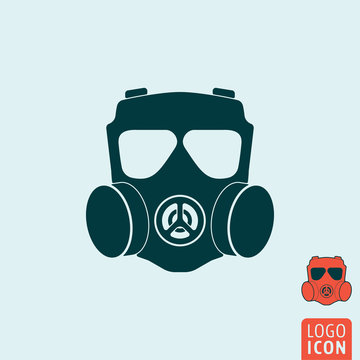 Gas mask icon isolated.