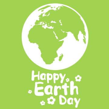 Happy Earth Day. Vector card