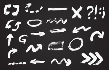 Obraz premium ARROW PAINTED BRUSH, HAND DRAWING