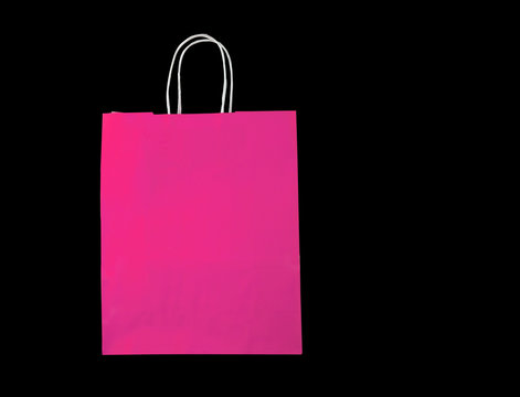 Fuchsia shopping bag.