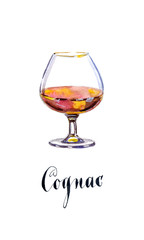Glass of cognac