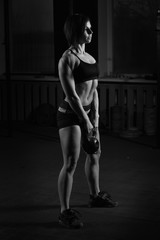Fototapeta premium exercise woman workout at gym